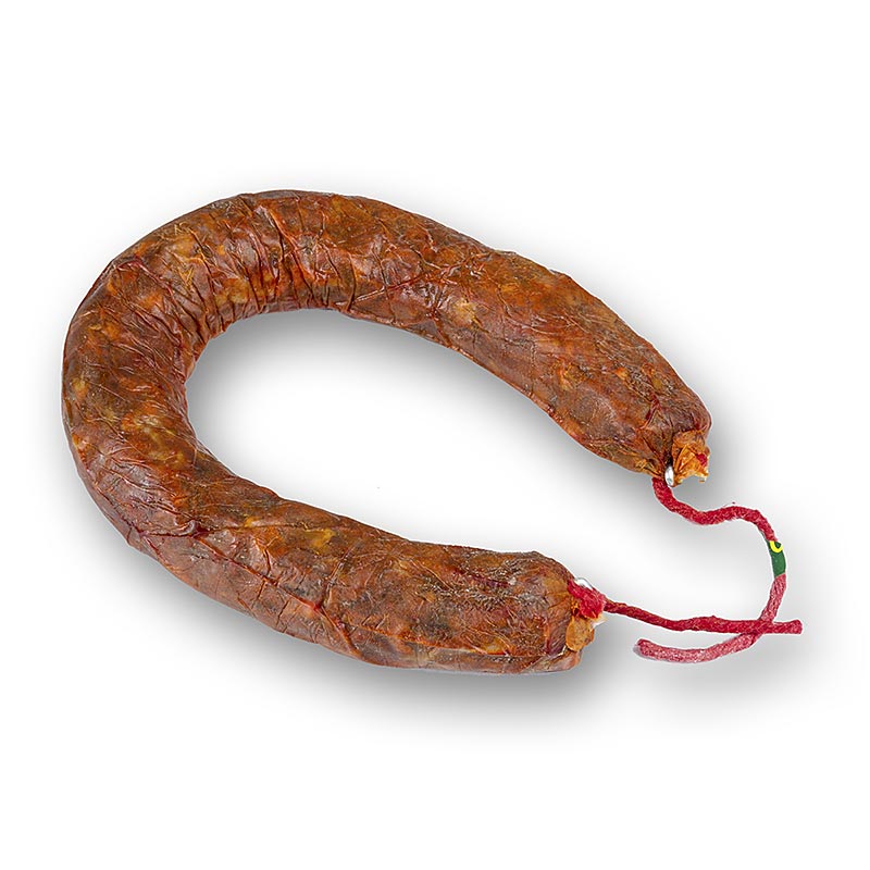 Chorizo Heradura Picante (hevosenkengan muotoinen) Iberico-sianlihaa - noin 250 g - tyhjio