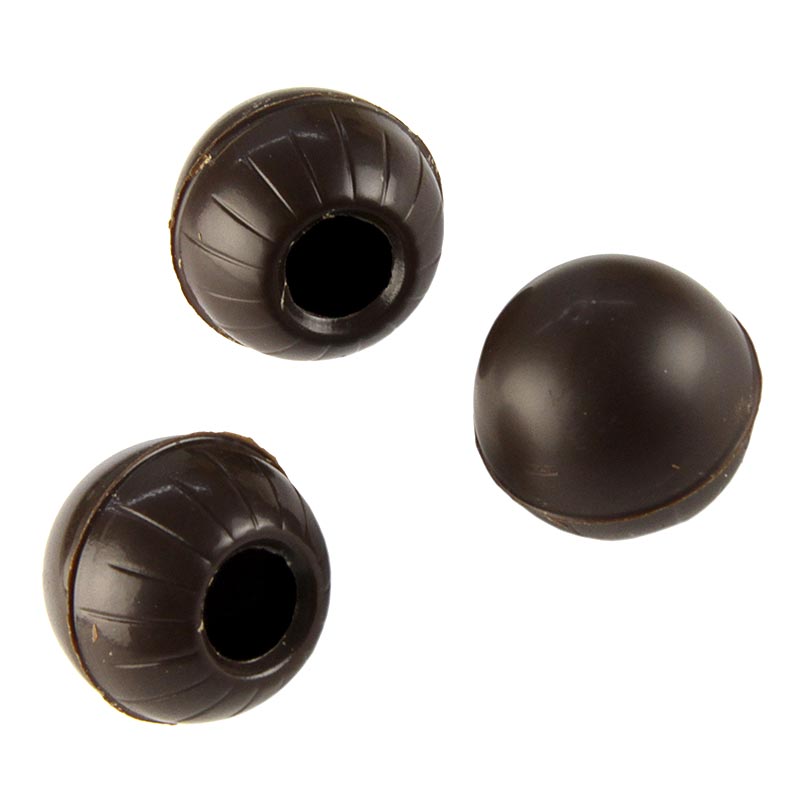 Bolas huecas de trufa, chocolate negro, Ø 25 mm, Valrhona - 1,3 kg, 504 piezas - Cartulina