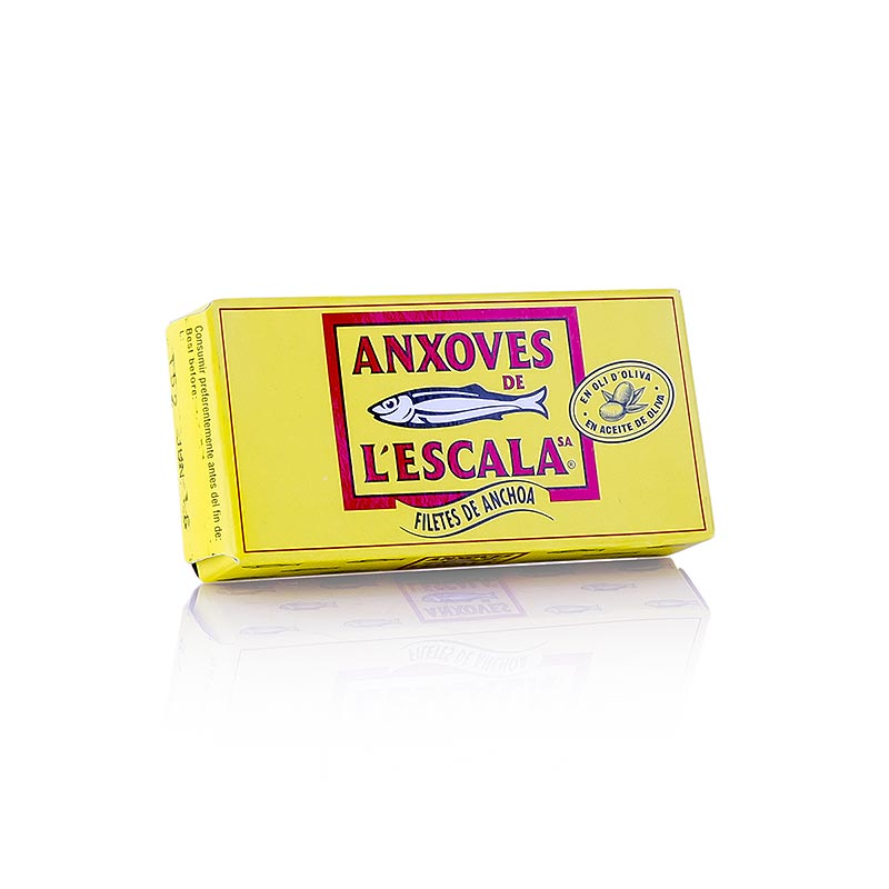 Filetes de anchova qualidade premium, em azeite, L`Escala - 50g - pode