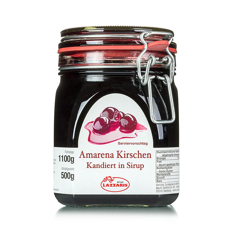 Amarena kirsikat, siirapissa - 1,1 kg - Lasi