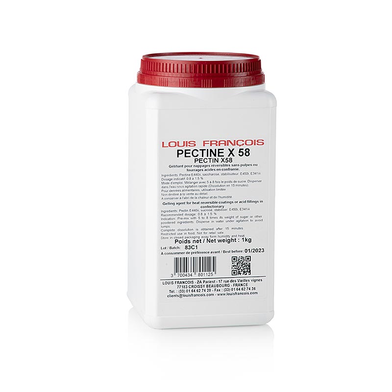 Pectina - Pectin X 58, gelificante para verter sin pulpa de fruta Louis Francois - 1 kg - pe puede