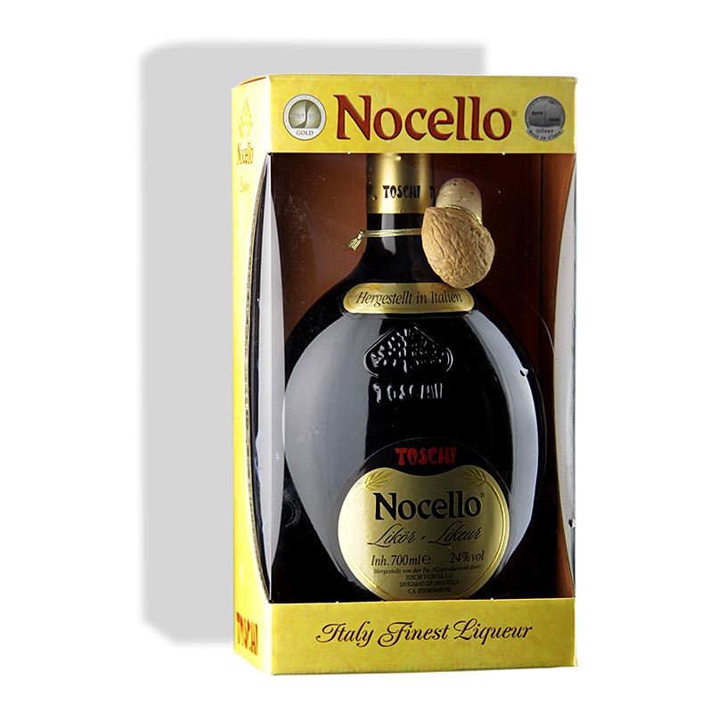 Nocello, likoori saksan- ja hasselpahkinalla, 24 tilavuusprosenttia, Toschi - 700 ml - Pullo