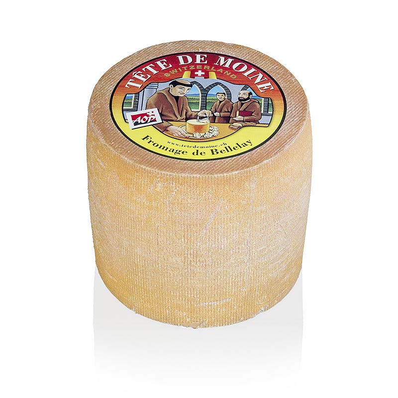 Munkhuvudost - Tete de Moine AOP, helhjul - ca 800 g - folie