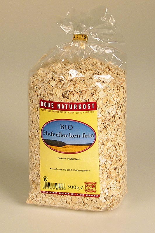 Hafraflogur, heilkorn fint, lifraent - 500g - pakki