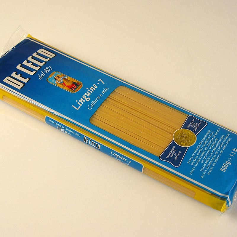 Linguine De Cecco, n. 7 - 12 kg, 24 x 500 g - Cartulina