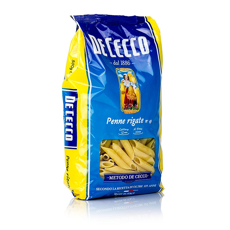 Penne Rigate de Cecco, n. 41 - 500 gramos - Bolsa