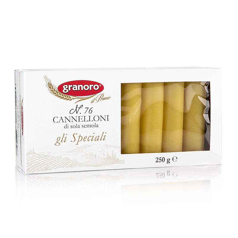 Canelone Granoro, aproximadamente 25 rolos / pacote, No.76 - 250g - Cartao