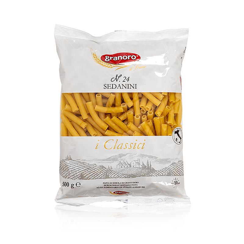 Granoro Sedanini, semelhante ao Penne Rigate, n 24 - 500 g - Bolsa