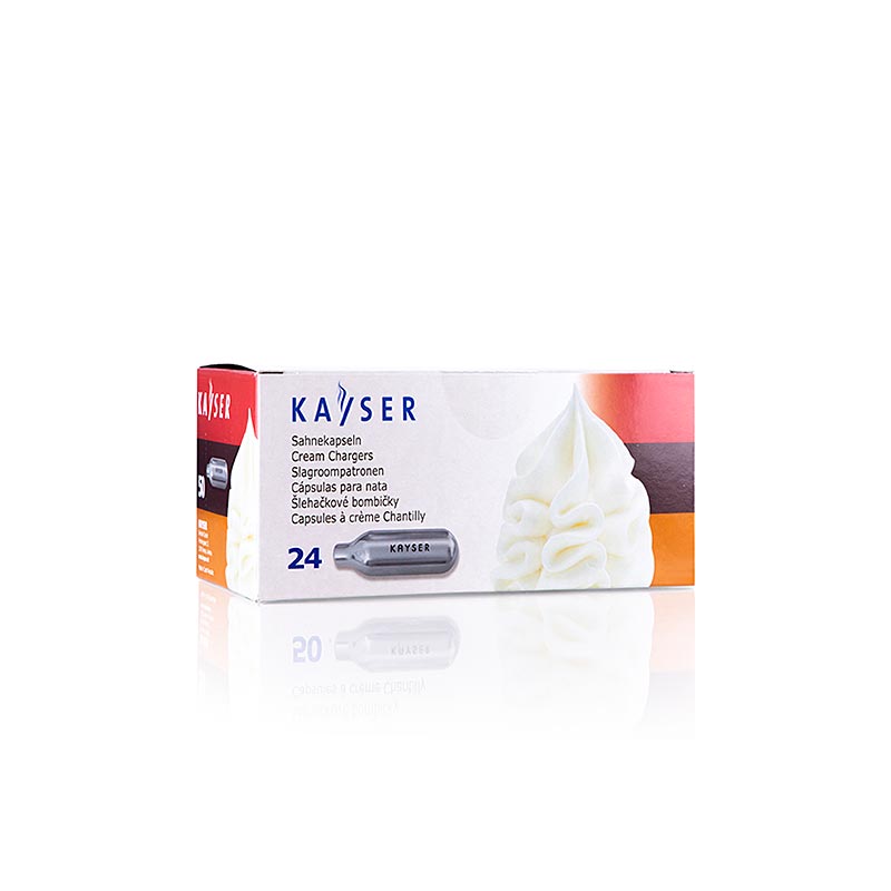 Capsulas de crema desechables para todos los sistemas habituales de Kayser - 24 piezas - Cartulina