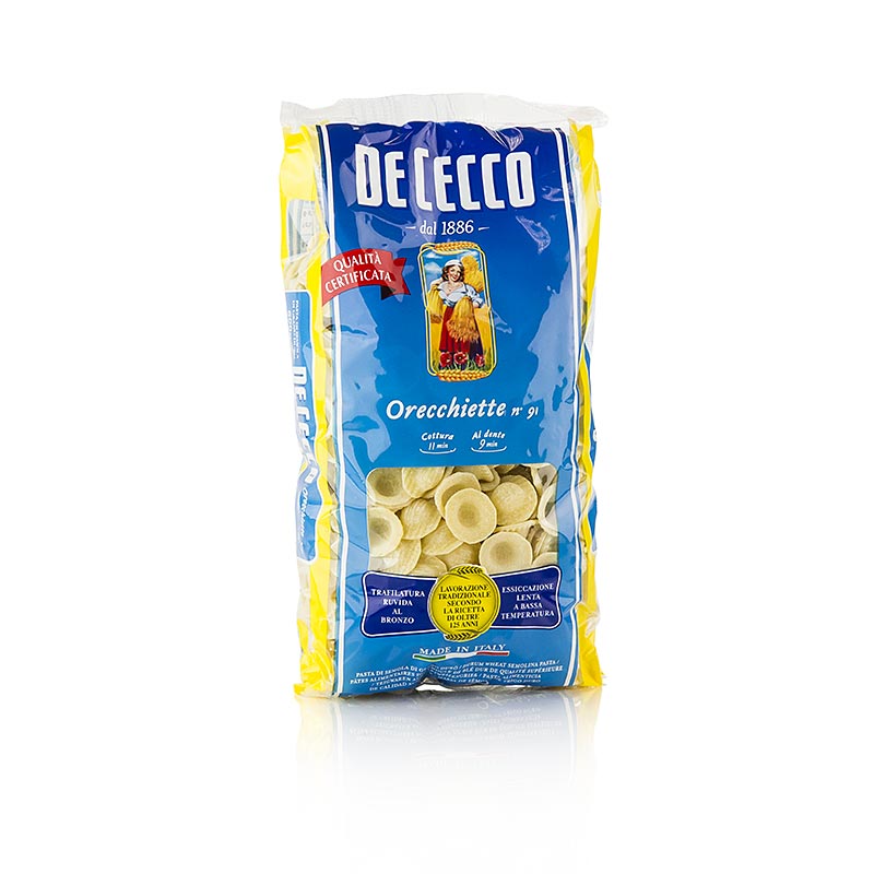 Orecchiette de De Cecco, n. 91 - 500 gramos - Bolsa