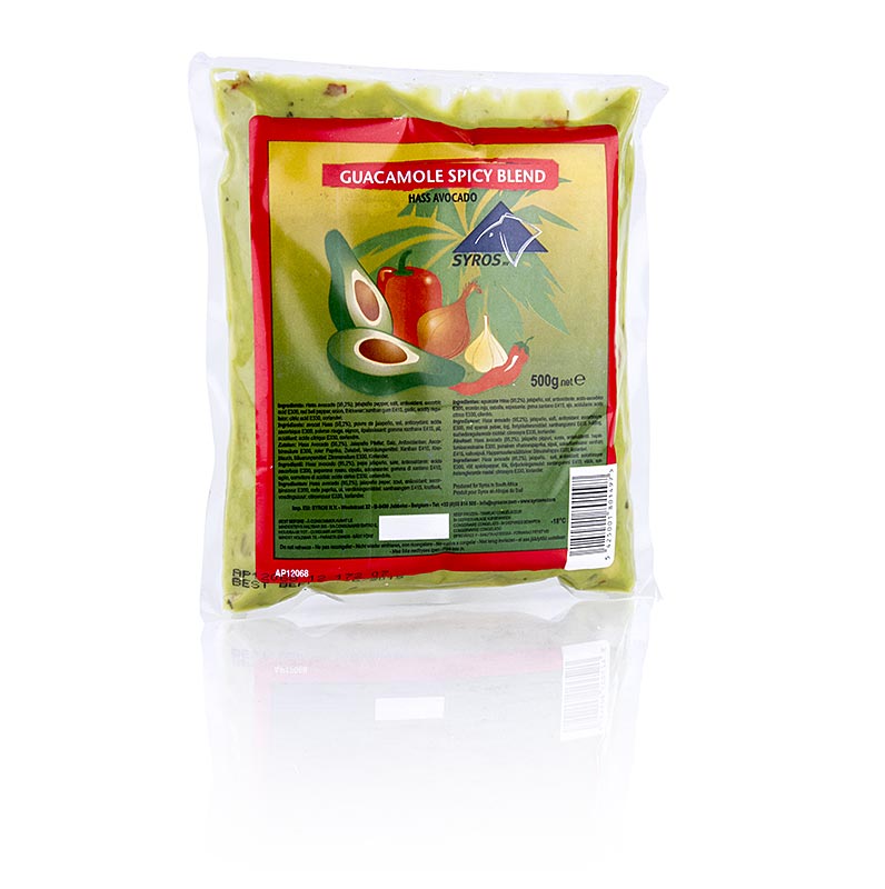 Pasta de aguacate, guacamole, mezcla picante, picante - 500g - bolsa