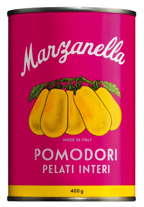 Pomodori pelati gialli, tomates amarillos, enteros y pelados, Il pomodoro piu buono - 400g - poder