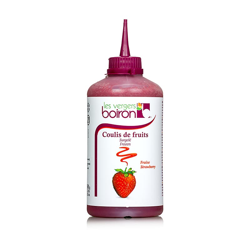 Salsa di fragole Coulis Boiron, 16% di zucchero, bottiglia da spremere - 500 g - Bottiglia in polietilene