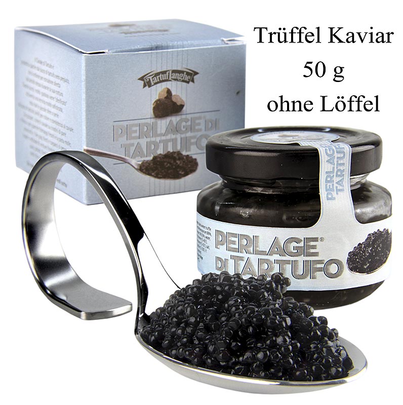 Caviar de Trufa TARTUFLANGHE - Perlage di Tartufo, feito com suco de trufas de inverno - 50g - Vidro