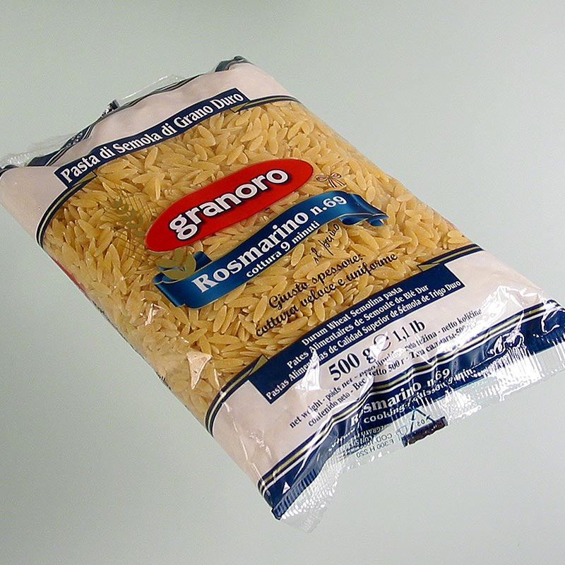 Granoro Rosmarino, tagliatelle di chicchi di riso, misura media, Nr.69 - 12 kg, 24 confezioni da 500 g - Cartone