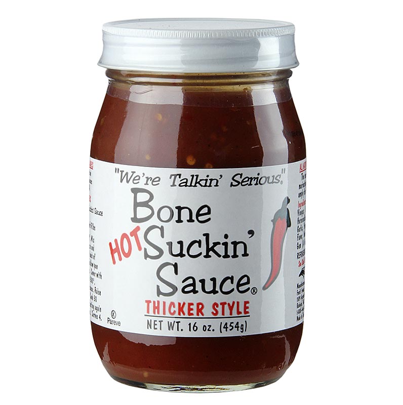 Salsa Bone Suckin` piccante, salsa BBQ (densa), Ford`s Food - 410 ml - Bottiglia