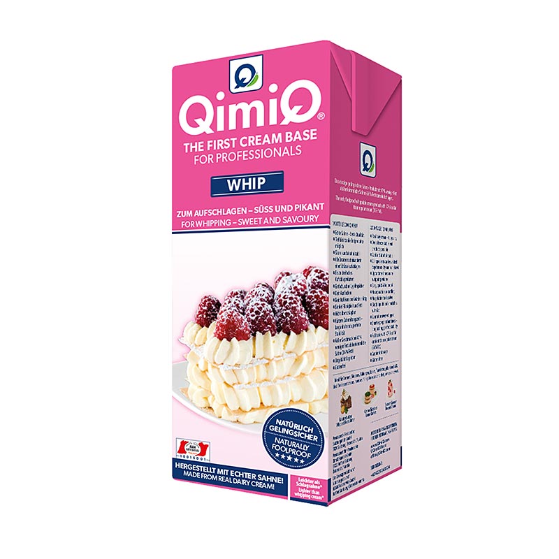 QimiQ Whip Natural, til adh theyta saett og bragdhmikidh rjoma, 19% fita - 1 kg - Tetra