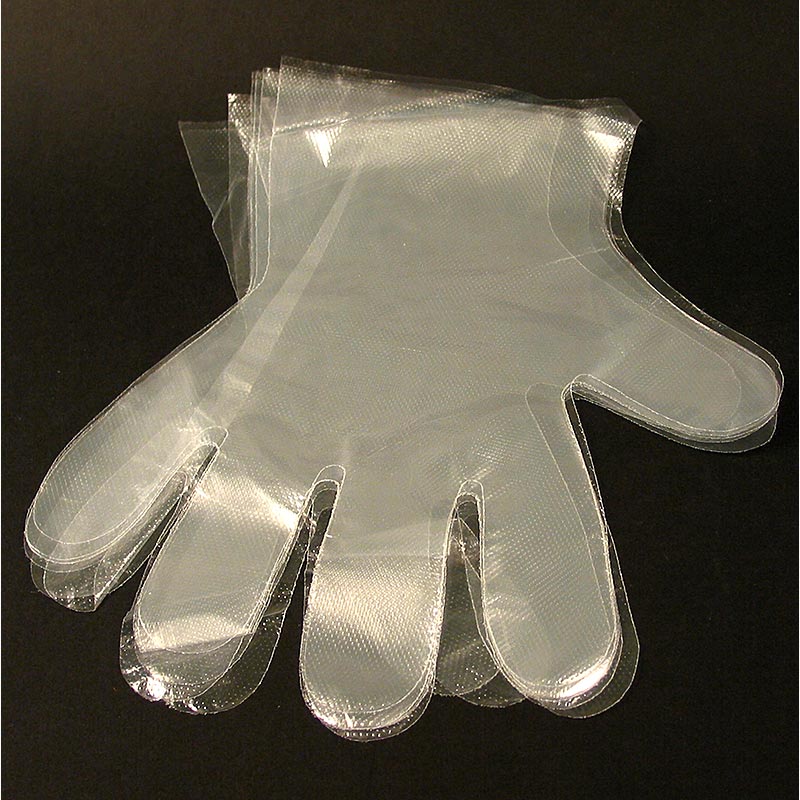 Guantes desechables para hombre, PE/plastico, talla unica - 100 piezas - bolsa