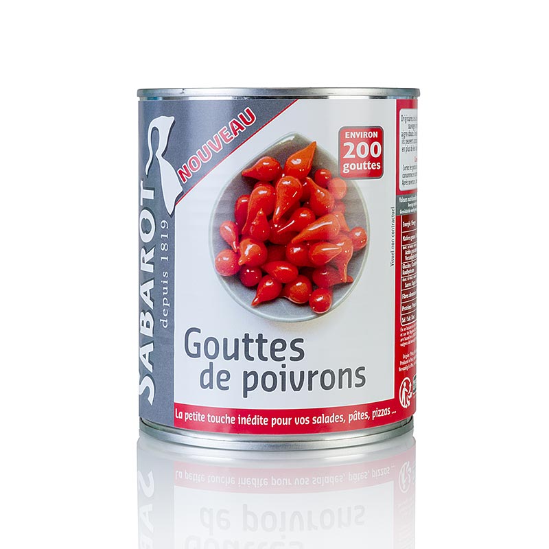 Paprikatropfen, rot, Sweety Drops, Gouttes de Poivron - 793 g - Dose