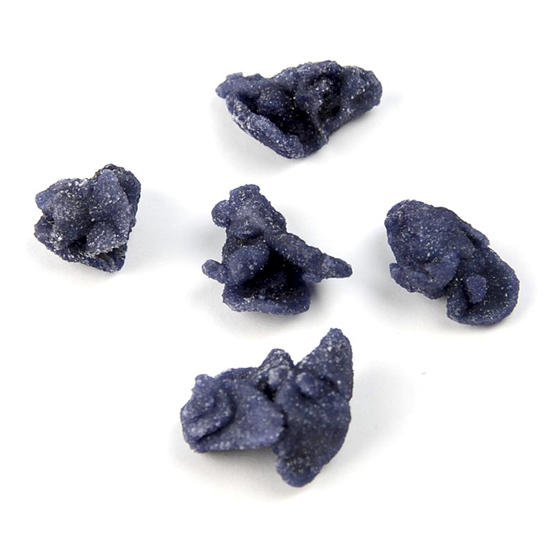 Petalas de violeta verdadeira, azul-violeta, cristalizadas, cerca de 2cm, comestiveis, Candiflor - 1 kg - caixa