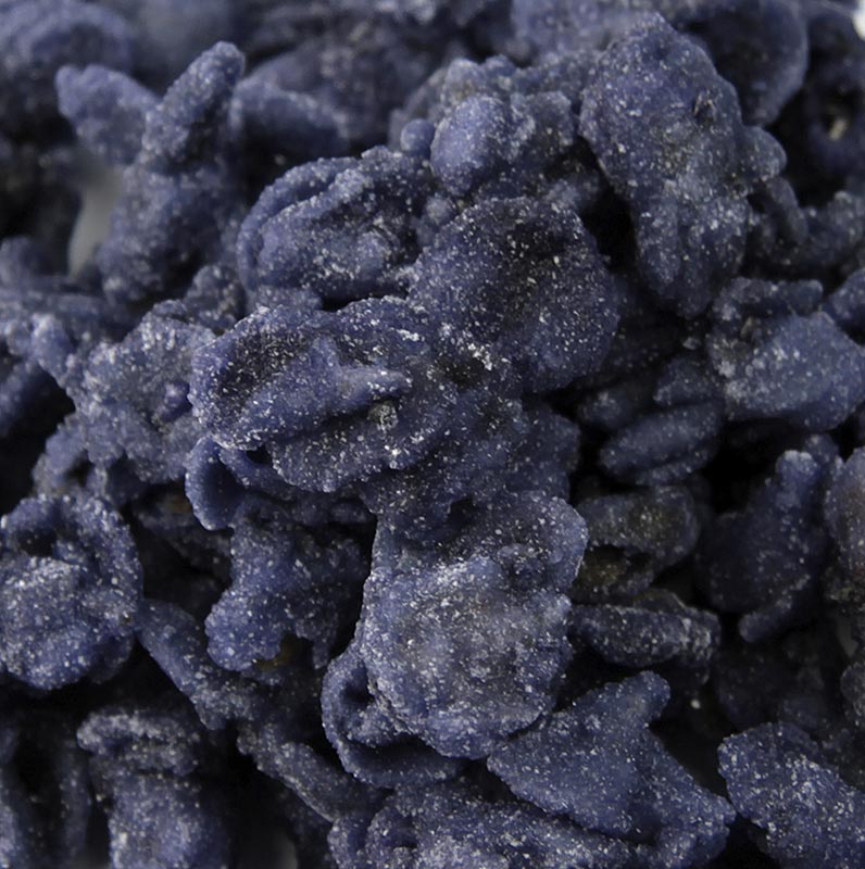 Petalas de violeta verdadeira, azul-violeta, cristalizadas, cerca de 2cm, comestiveis, Candiflor - 1 kg - caixa