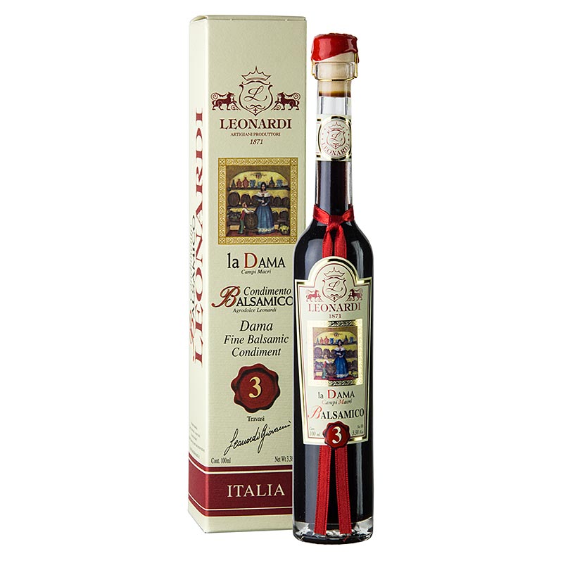 Leonardi - Condimento Balsamico Dama, 3 anos L092 - 100ml - Garrafa