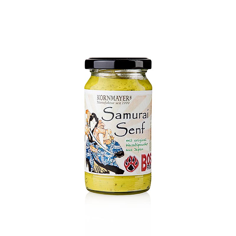 Kornmayer - Mostarda Samurai, com wasabi e ervas - 210ml - Vidro