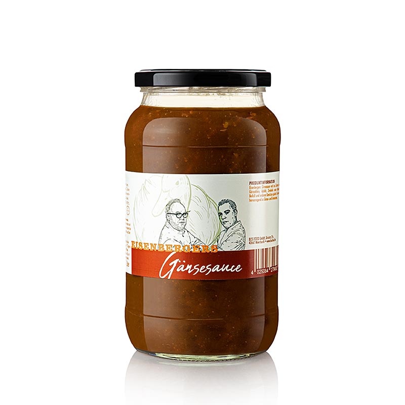 Salsa d`oca di Eisenberger, condita con vino rosso, stagione invernale - 1 litro - Bicchiere