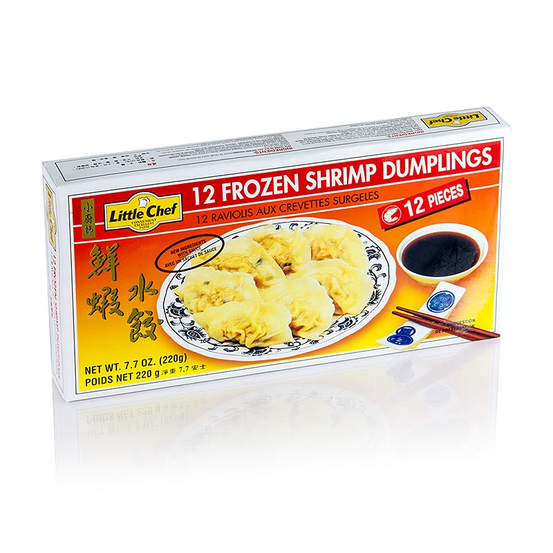 Wan Tan - Bolinhos de Gyoza com recheio de camarao (camarOEes, surimi) - 220g, 12x18g - pacote