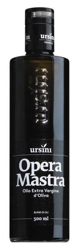 Olio extra virgin Opera Mastra, Coupage, extra virgin olivenolje Opera Mastra, Ursini - 500 ml - Flaske