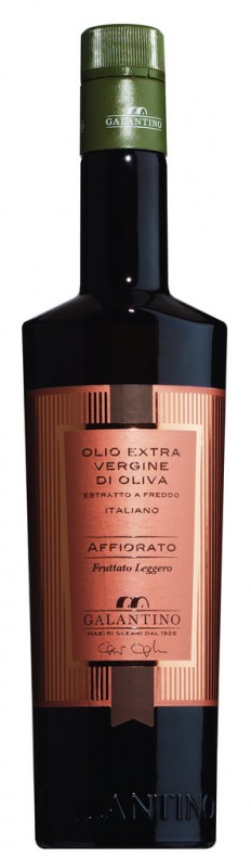 Olio extra virgine Affiorato, aceite de oliva virgen extra, botella Monet, Galantino - 500ml - Botella