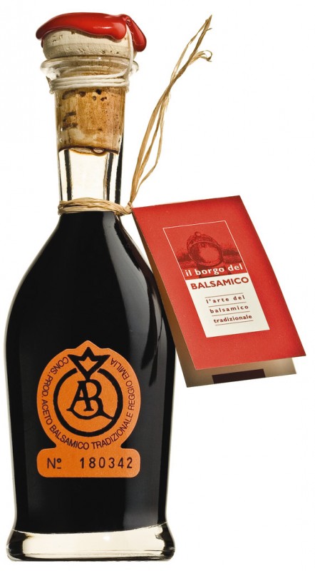 Aceto Balsamico Tradizionale DOP Aragosta, balsamicoeddik DOP fra Reggio Emilia, minst 12 ar, Il Borgo del Balsamico - 100 ml - Flaske