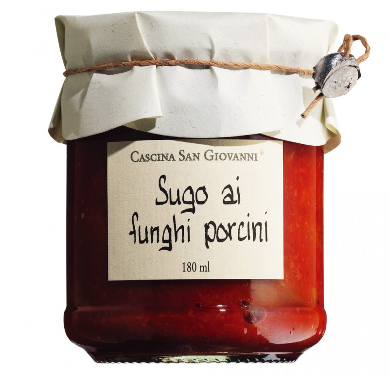 Sugo ai funghi porcini, tomaattikastike porcini sienilla, Cascina San Giovanni - 180 ml - Lasi