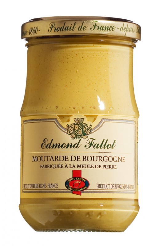 Moutarde de Bourgogne AOC, Dijon mustard, indikasi geografis dilindungi, Fallot - 210 gram - Kaca