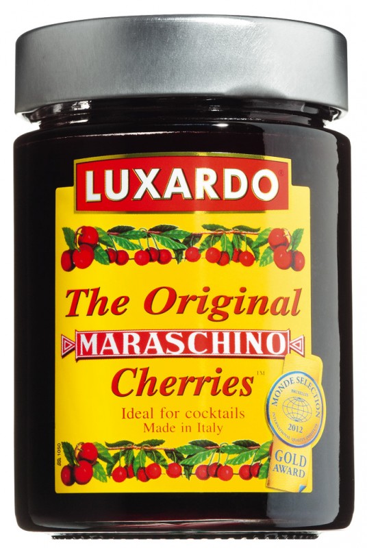 Marasche al frutto, cerejas marasca cristalizadas em calda, Luxardo - 400g - Vidro