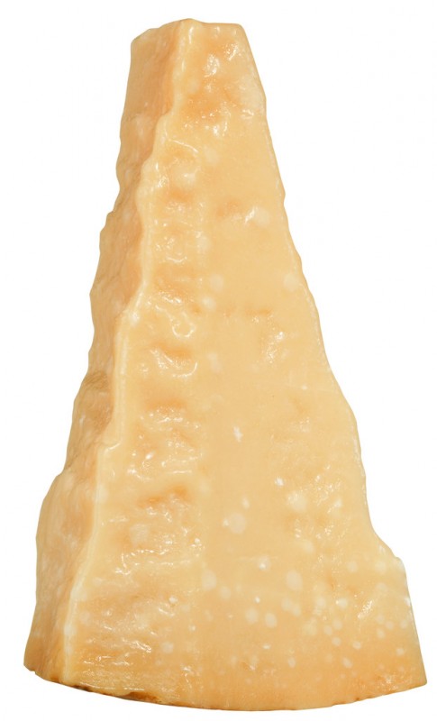 Grana Padano DOP Riserva 20 meses, queijo duro feito com leite de vaca cru, maturado por pelo menos 20 meses, Latteria Ca` de` Stefani - aproximadamente 350g - Pedaco