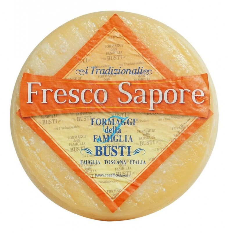 Pecorino Fresco Sapore, ungfarsost, sasongsbetonad med komjolk, Busti - ca 1,1 kg - Bit