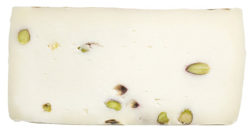 Pecorino con pistacchio di Bronte, keju separa keras yang diperbuat daripada susu biri-biri dengan pistachio dari Bronte, Busti - lebih kurang 1.3 kg - sekeping