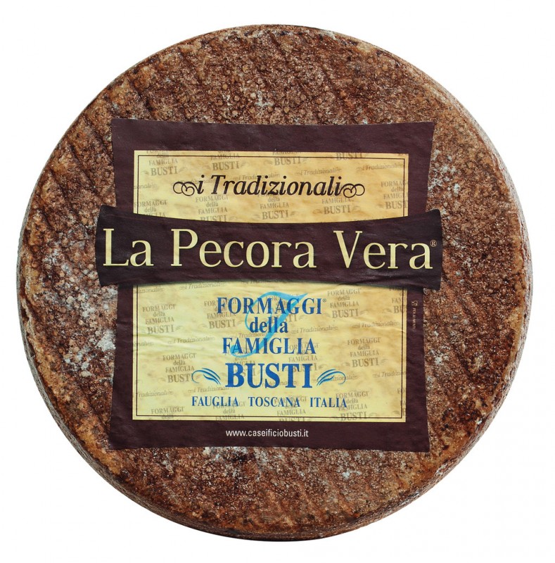 Pecorino pecora vera, pienipyorainen lampaanjuusto, kypsytetty, Busti - noin 2,5 kg - Pala