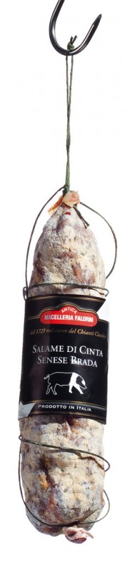 Salame di cinta senese, sallam derri shale, Falorni - rreth 350 g - Pjese