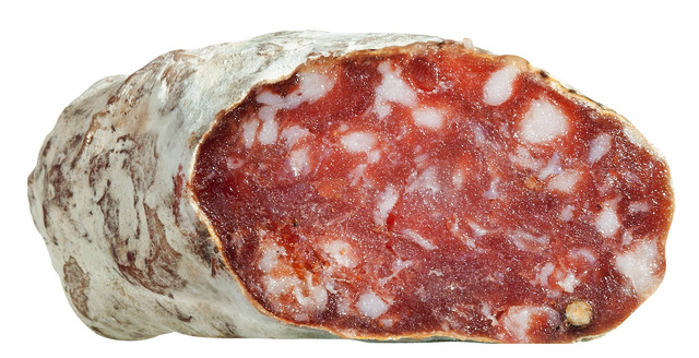 Salame al Barolo, piccolo, salame com Barolo, Cascina Stella - aproximadamente 200g - Pedaco