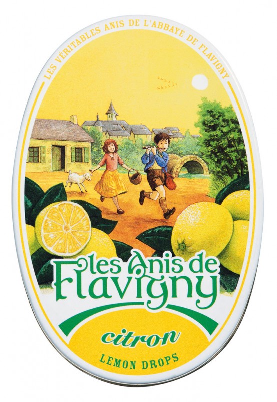 Godterier Citron, Display, Godterier med sitron, Display, Les Anis de Flavigny - 12 x 50 g - 