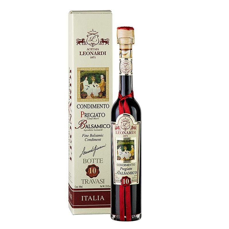 Leonardi - Balsamico Il Pregiato Condimento, 10 vuotta, L109 - 100 ml - Pullo