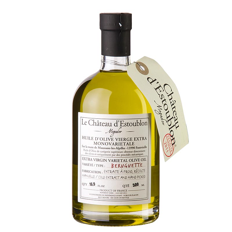 Olio extravergine di oliva, da olive Beruguette, Chateau d`Estoublon - 500 ml - Bottiglia