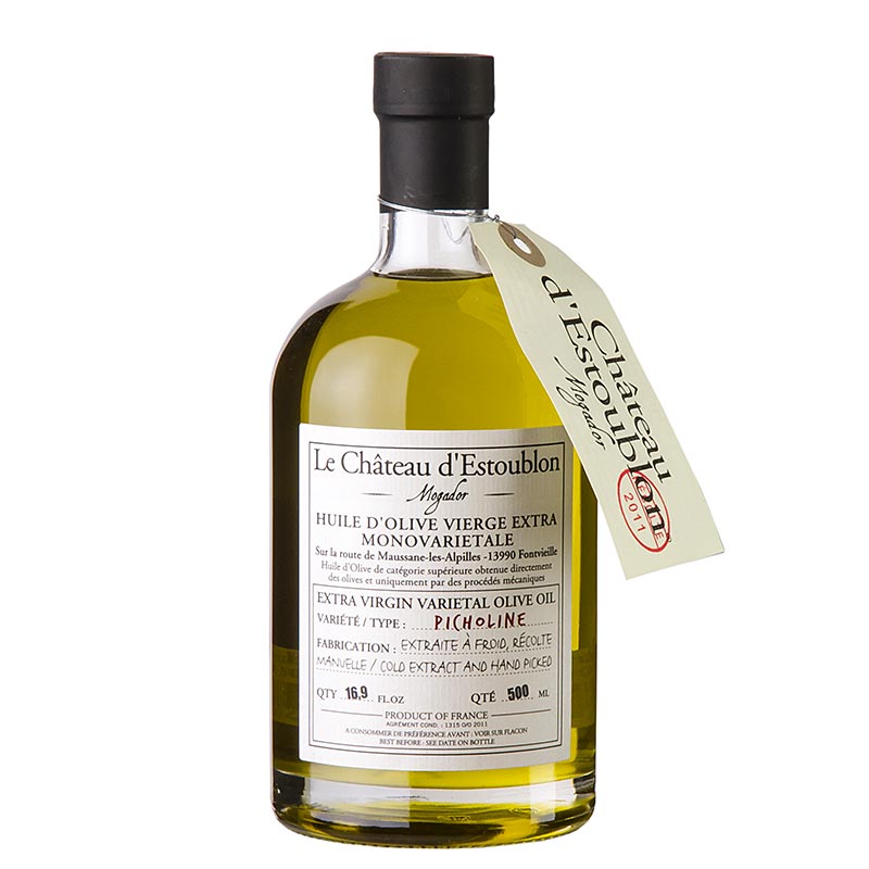 Extra virgin olivolja, fran Picholine oliver, Chateau d`Estoublon - 500 ml - Flaska