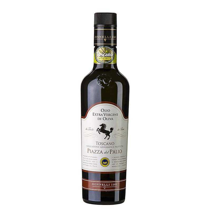 Piazza del Palio, IGP Toscano, Olio Extra Vergine di Oliva, Santa Tea Gonnelli - 500 ml - Bottiglia