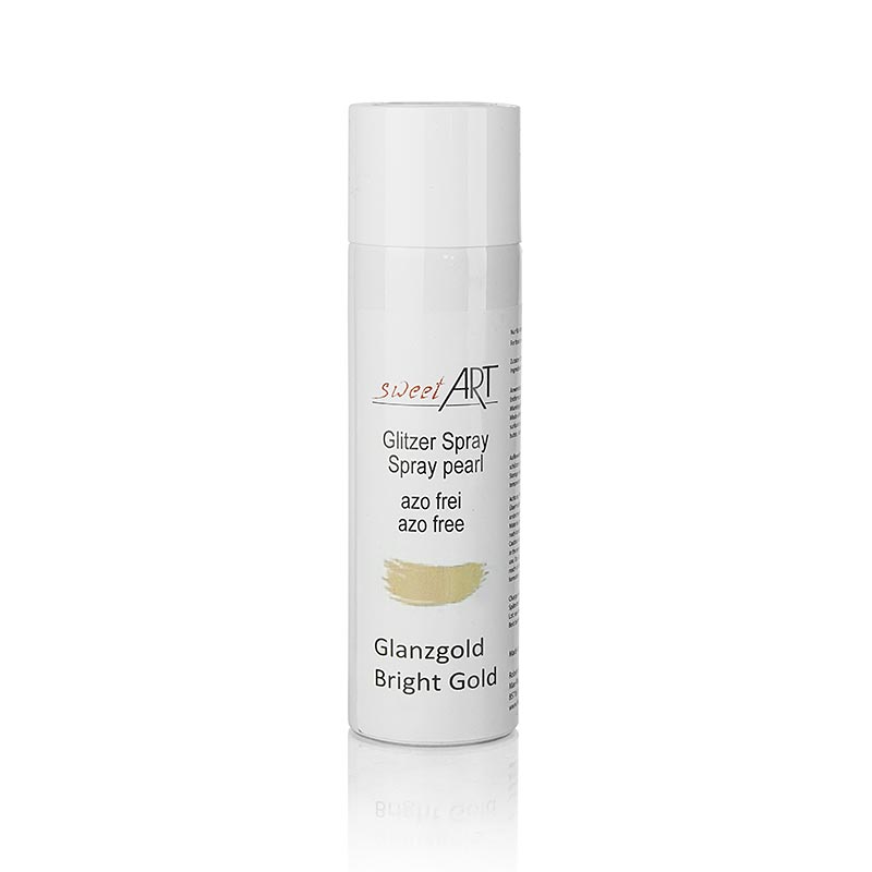 Glitterspray, glansande guld, Sweet Art - 250 ml - Sprejburk