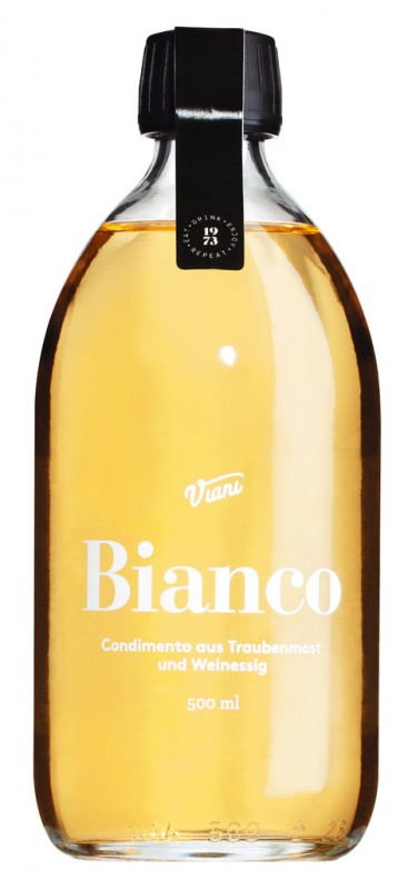 BIANCO - Condimento Bianco, pembalut yang diperbuat daripada cuka wain putih dan mesti anggur, Viani - 500ml - Botol