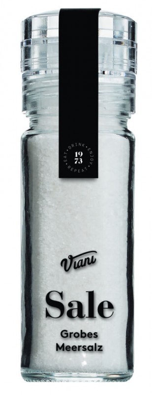 Grovt havsalt, moelle, Sale marino grosso, Viani Alimentari - 110 g - Stykke