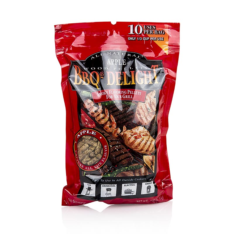 Grill BBQ - pellets fumegantes feitos de madeira de macieira - 450g - bolsa